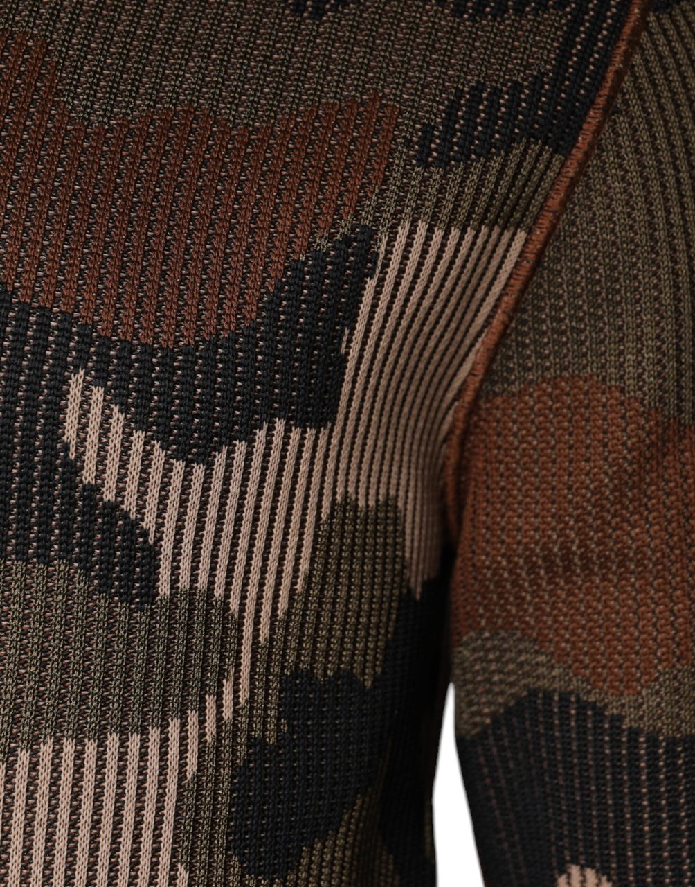 Dolce & Gabbana Multicolor Camouflage Men Pullover Sweater Divers