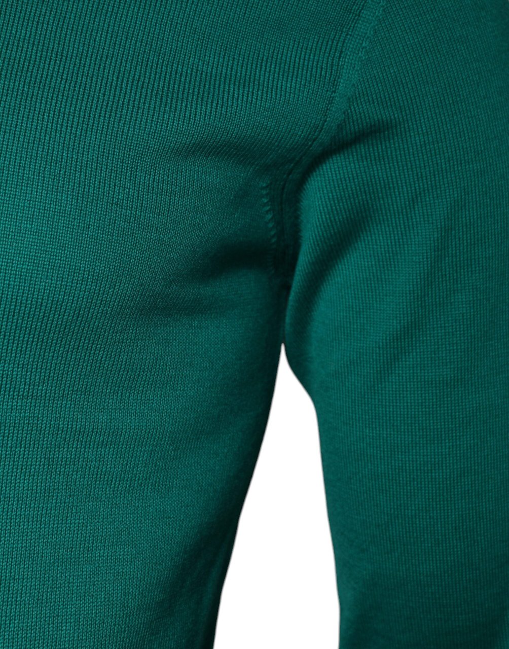 Dolce & Gabbana Green Wool Knit Crew Neck Pullover Sweater Groen