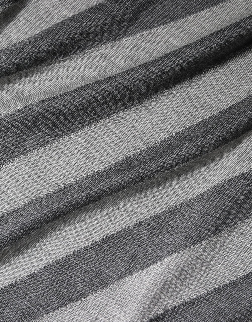 Dolce & Gabbana Gray Stripes Long Sleeve Round Neck Pullover Sweater Grijs