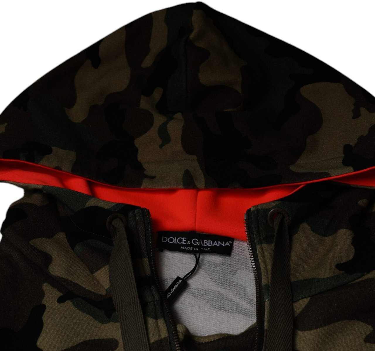 Dolce & Gabbana Multicolor Camouflage Hooded Men Sweatshirt Sweater Divers