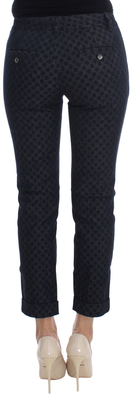 Dolce & Gabbana Polka Dotted Slim Capris Jeans Blauw