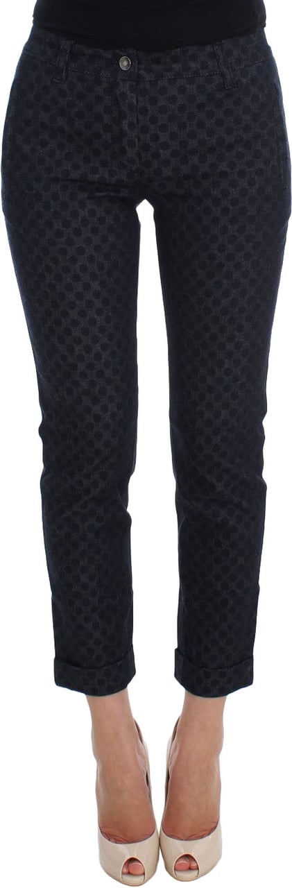 Dolce & Gabbana Polka Dotted Slim Capris Jeans Blauw
