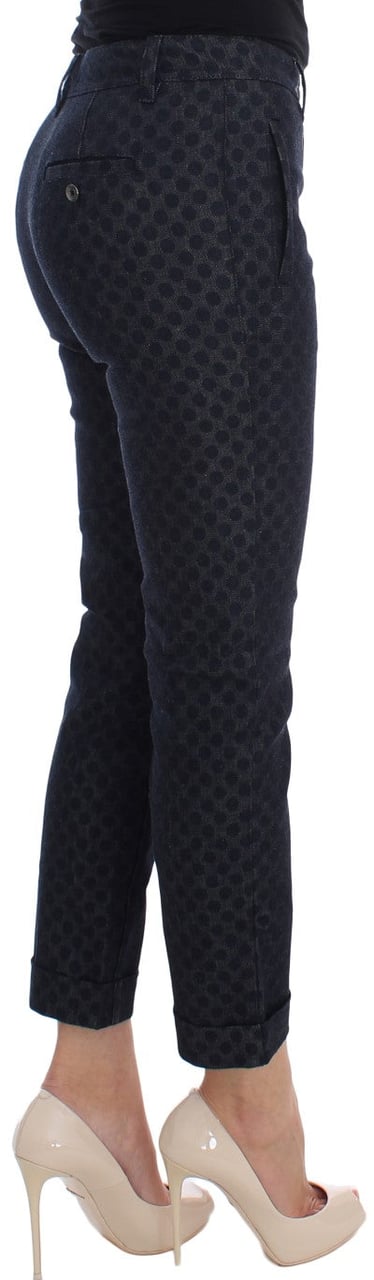 Dolce & Gabbana Polka Dotted Slim Capris Jeans Blauw