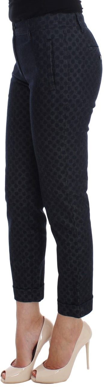 Dolce & Gabbana Polka Dotted Slim Capris Jeans Blauw