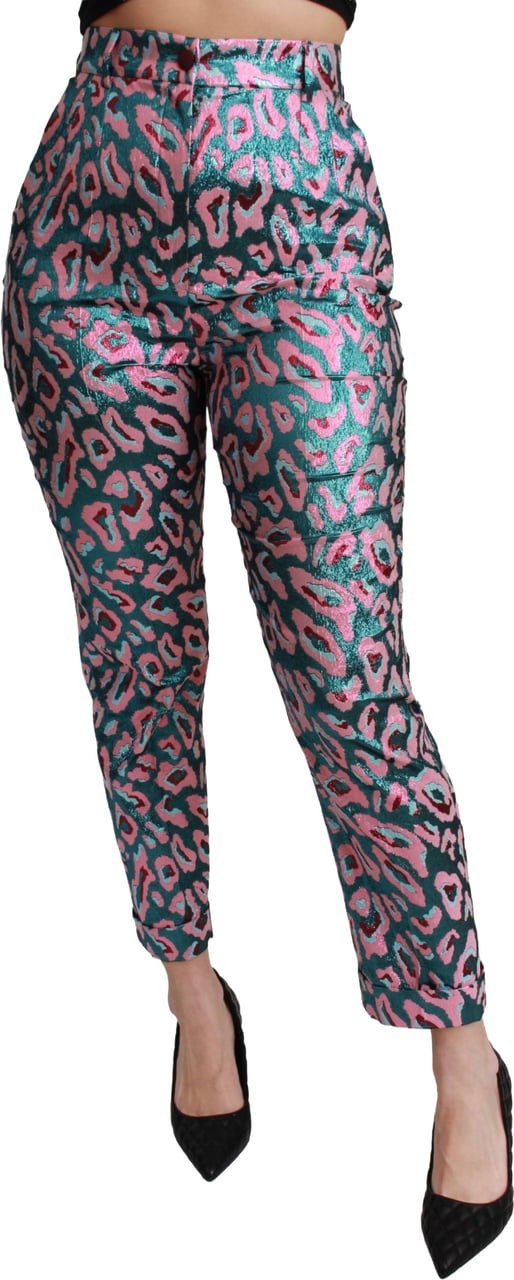 Dolce & Gabbana Multicolor Patterned Cropped High Waist Pants Divers