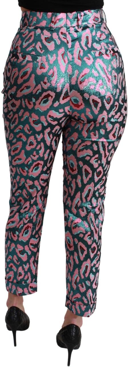 Dolce & Gabbana Multicolor Patterned Cropped High Waist Pants Divers