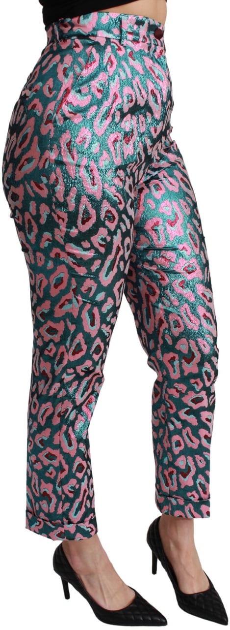 Dolce & Gabbana Multicolor Patterned Cropped High Waist Pants Divers