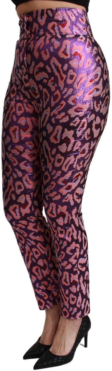 Dolce & Gabbana Multicolor Patterned Cropped High Waist Pants Divers