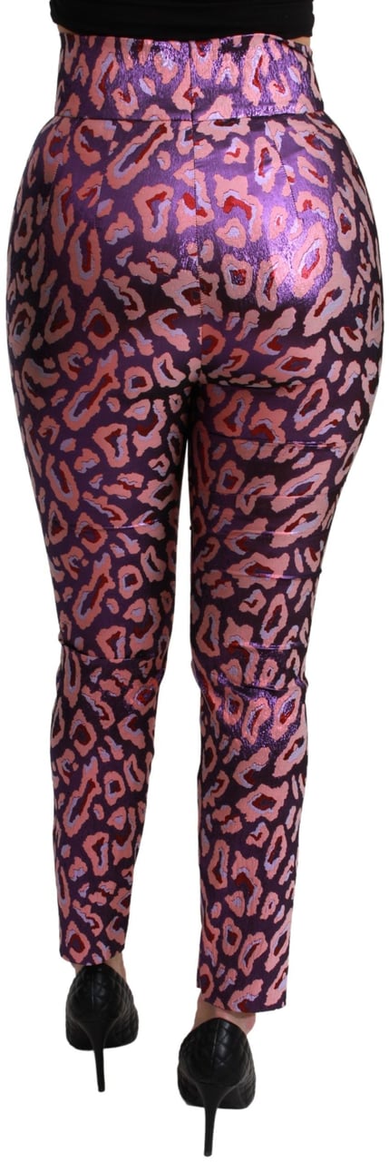 Dolce & Gabbana Multicolor Patterned Cropped High Waist Pants Divers