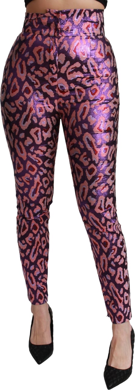 Dolce & Gabbana Multicolor Patterned Cropped High Waist Pants Divers