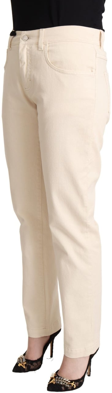 Dolce & Gabbana White Cotton Skinny Denim Women Jeans Pants Wit