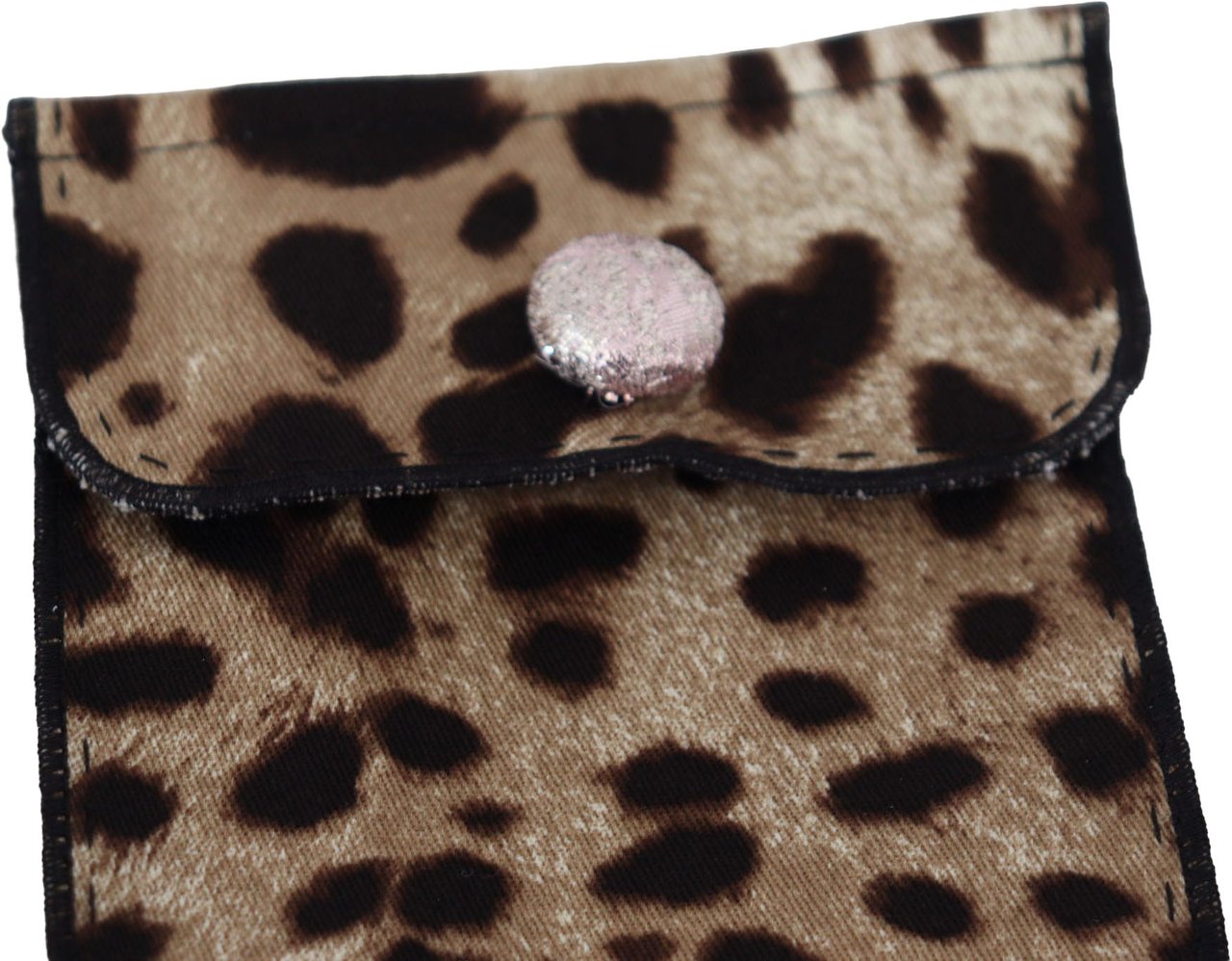 Dolce & Gabbana White Leopard Print High Waist Pants Wit