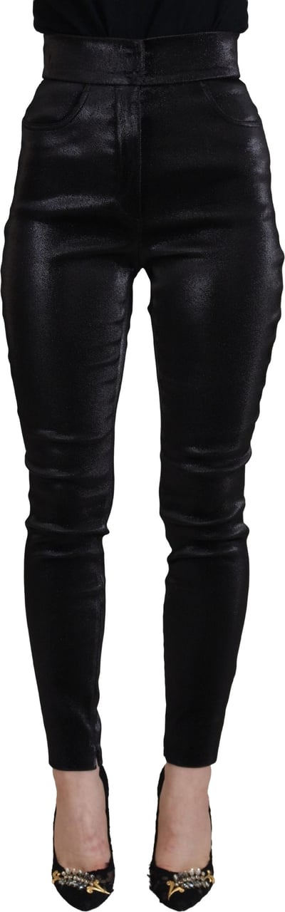 Dolce & Gabbana Black Washed Cotton Skinny Denim Jeans Zwart