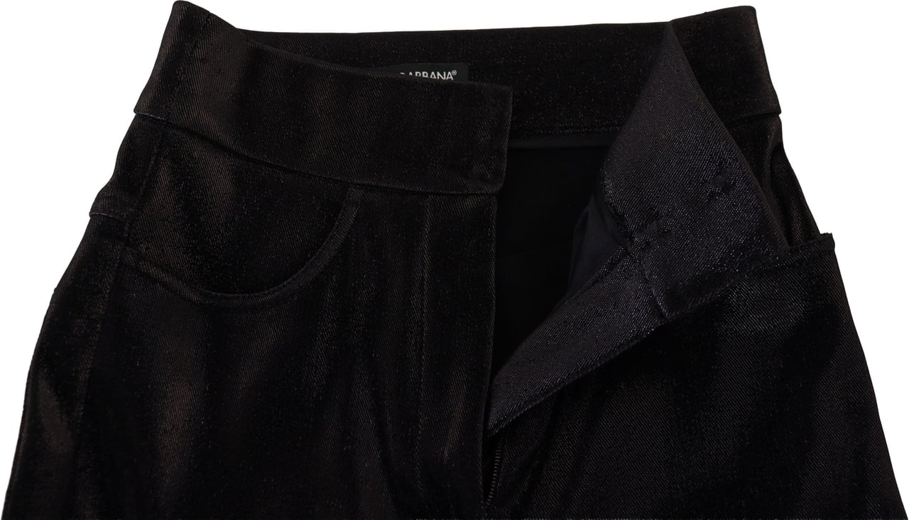 Dolce & Gabbana Black Washed Cotton Skinny Denim Jeans Zwart