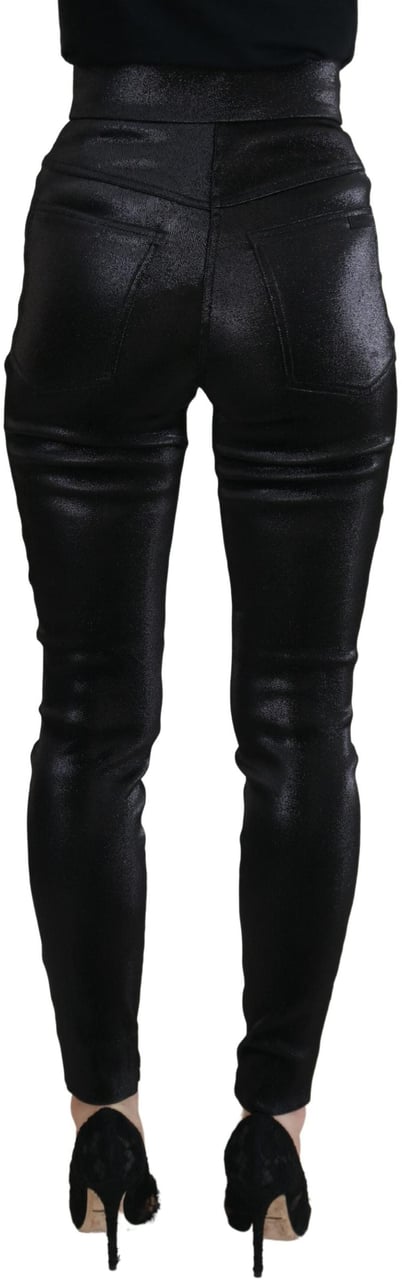 Dolce & Gabbana Black Washed Cotton Skinny Denim Jeans Zwart