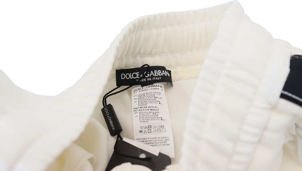Dolce & Gabbana White DG Logo Sweatpants Pants Wit