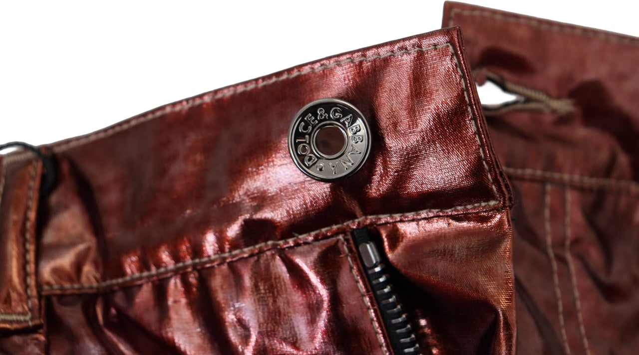 Dolce & Gabbana Metallic Bronze High Waist Skinny Jeans Metallic