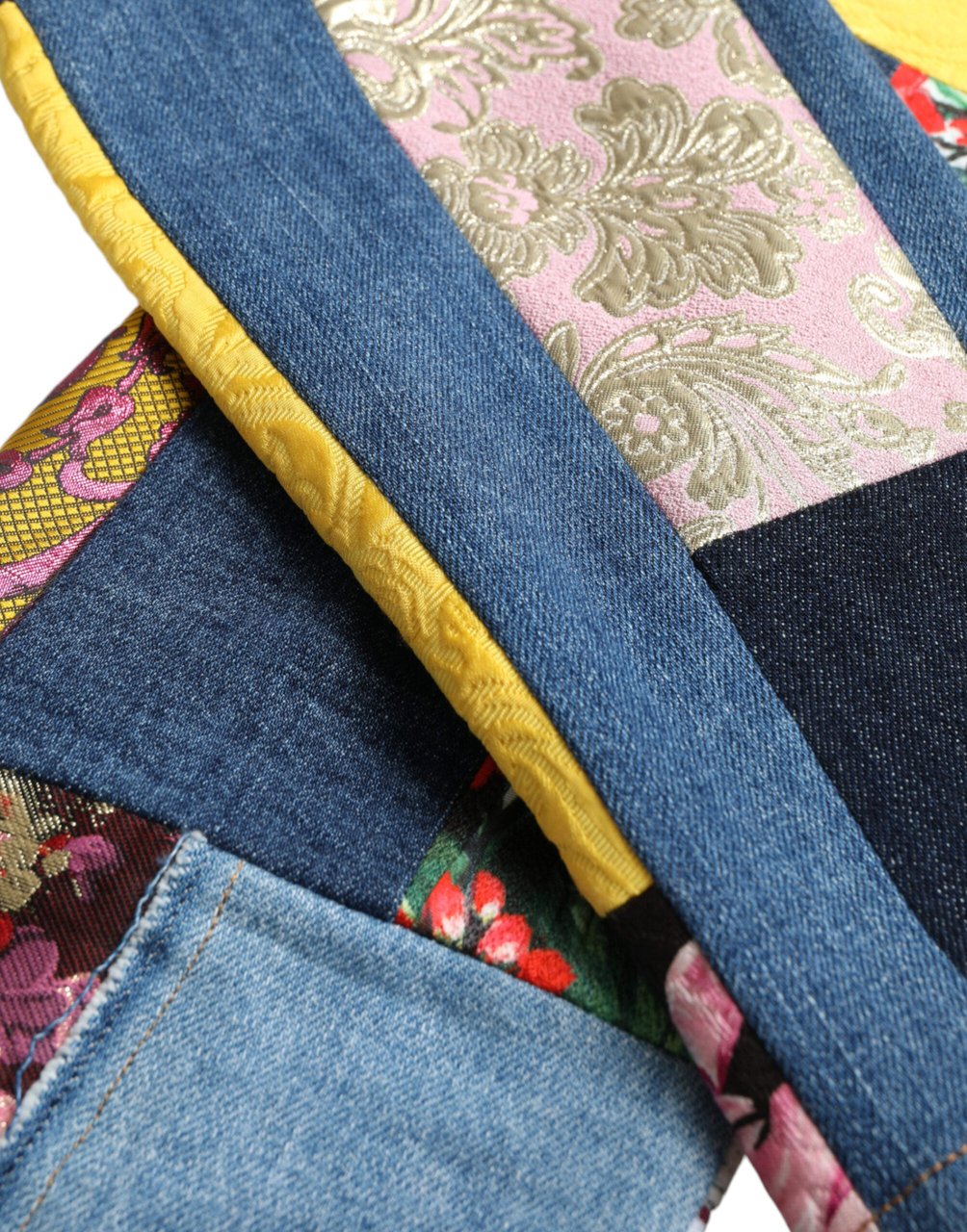 Dolce & Gabbana Multicolor Patchwork GRACE Skinny Denim Jeans Divers