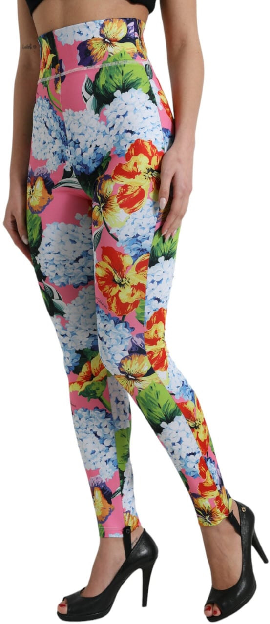 Dolce & Gabbana Multicolor Floral High Waist Leggings Pants Divers