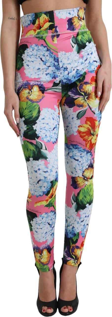 Dolce & Gabbana Multicolor Floral High Waist Leggings Pants Divers