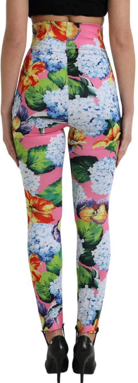 Dolce & Gabbana Multicolor Floral High Waist Leggings Pants Divers
