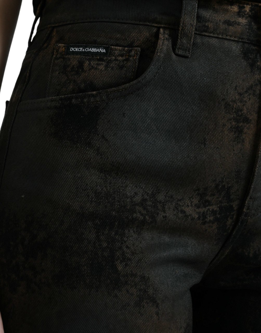 Dolce & Gabbana Brown BOYFRIEND Mid Waist Cotton Denim Jeans Bruin