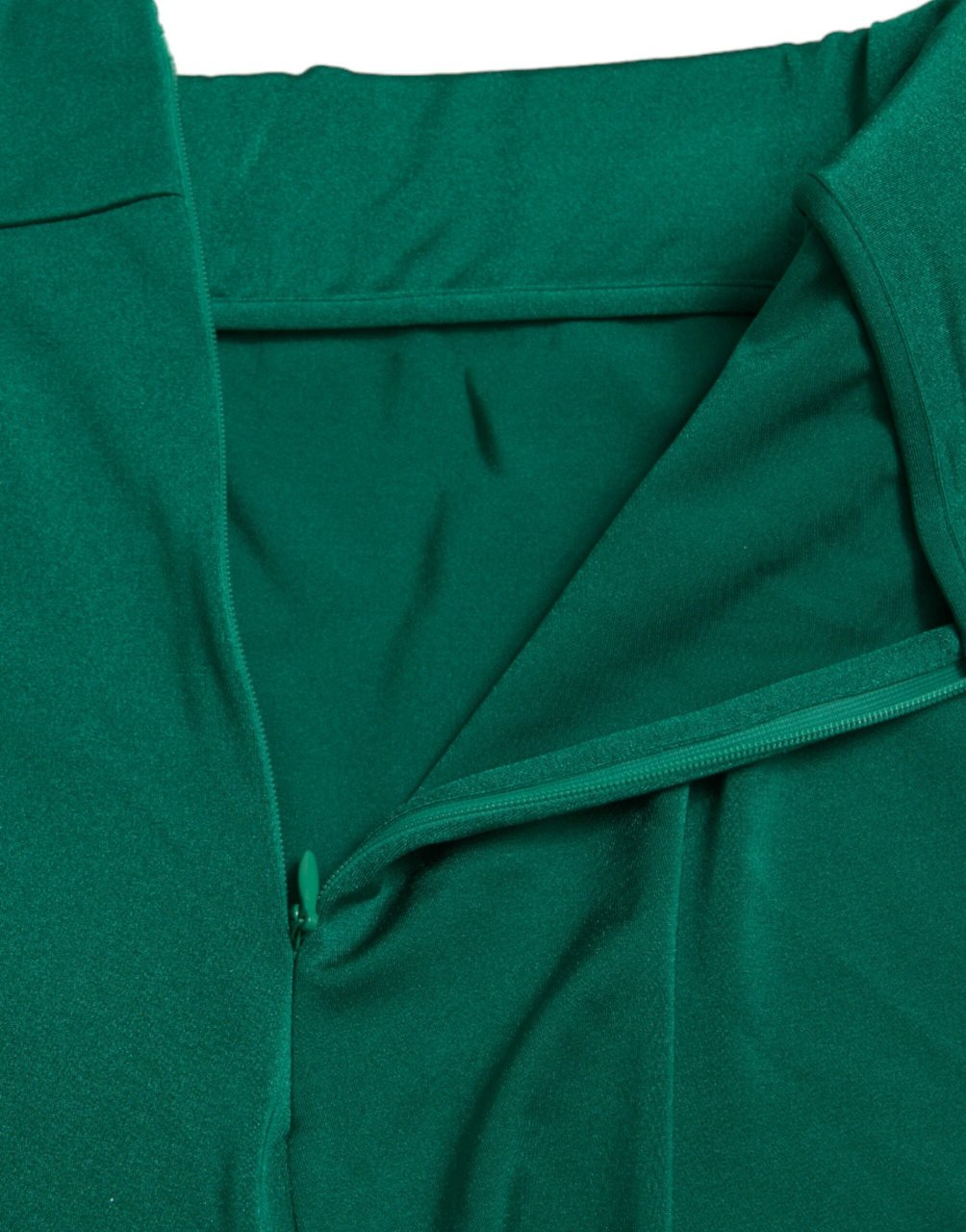 Dolce & Gabbana Green Nylon Stretch Slim Leggings Pants Groen