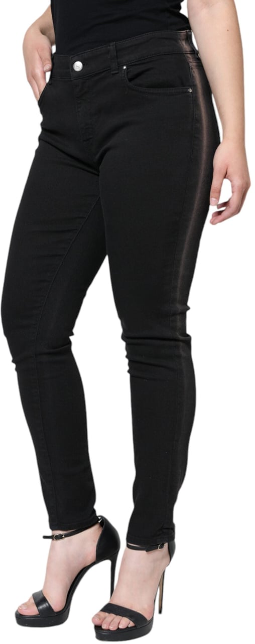Dolce & Gabbana Black Cotton Stretch Skinny Denim Jeans Zwart
