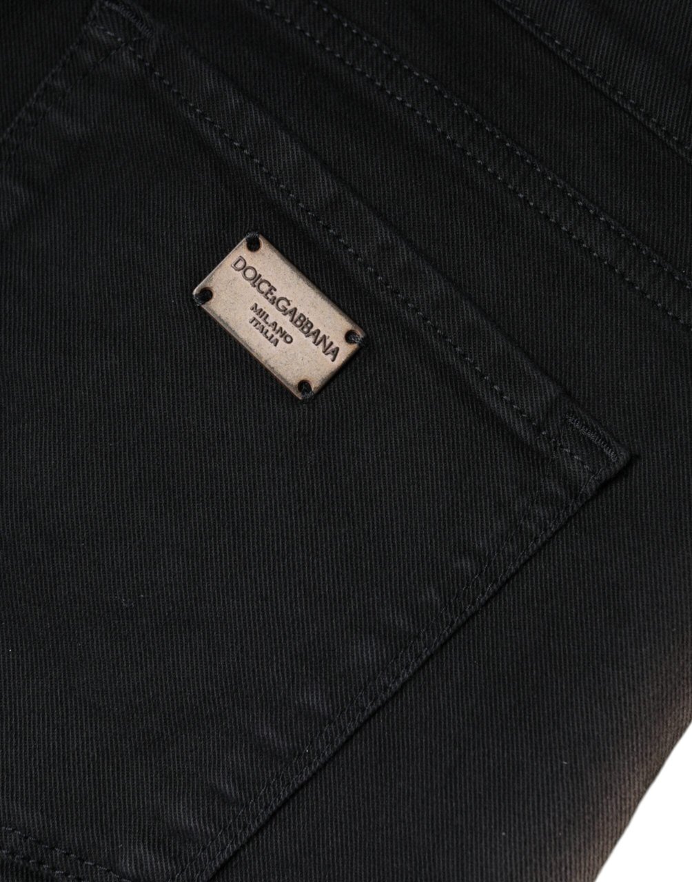 Dolce & Gabbana Black Cotton Stretch Skinny Denim Jeans Zwart