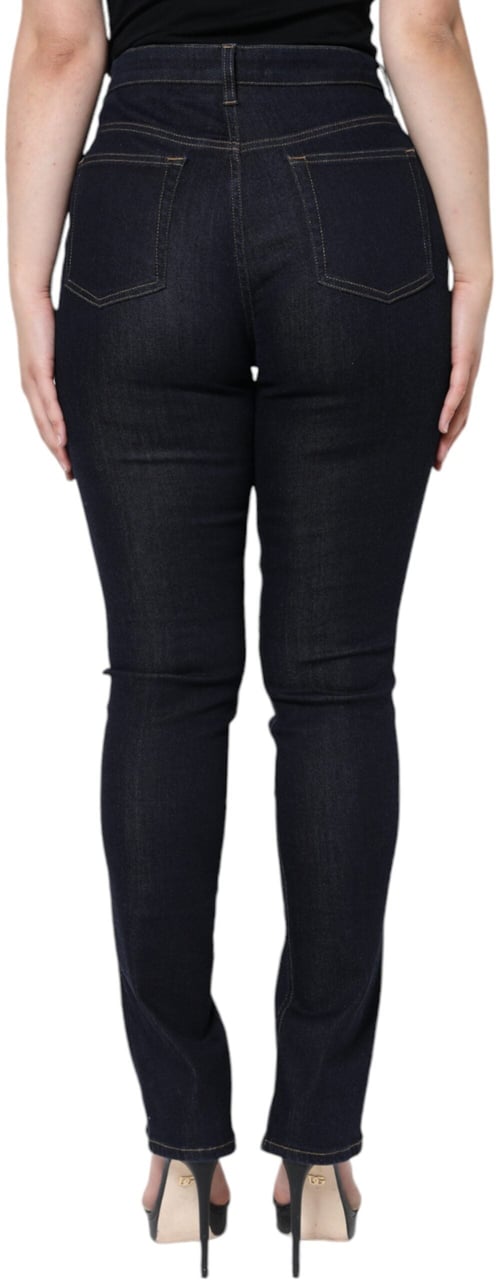 Dolce & Gabbana Black Cotton Blend Skinny Denim Jeans Zwart