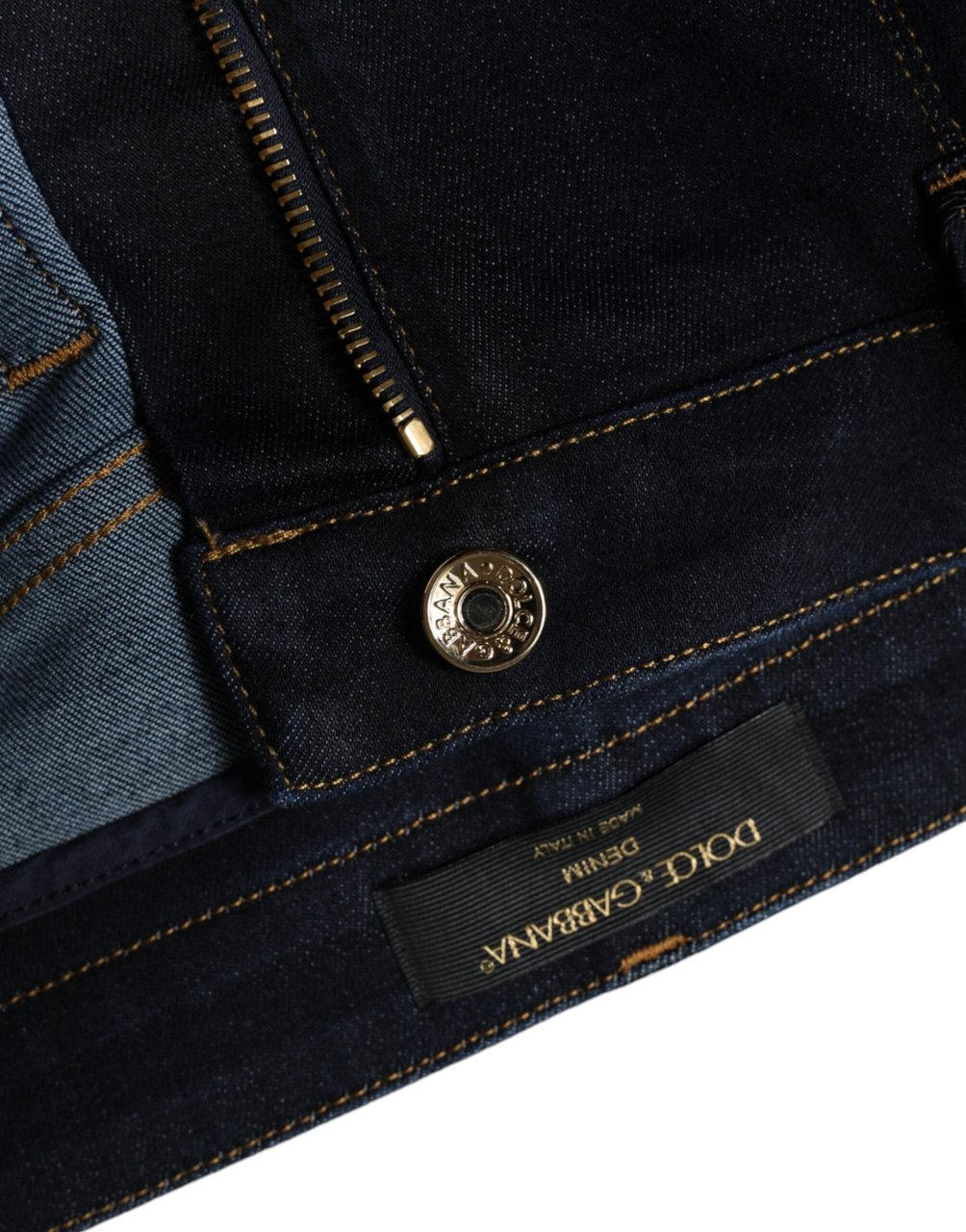 Dolce & Gabbana Black Cotton Blend Skinny Denim Jeans Zwart