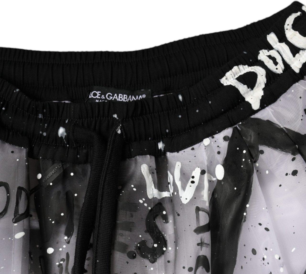 Dolce & Gabbana White See Through Logo Cropped Cargo Pants Wit