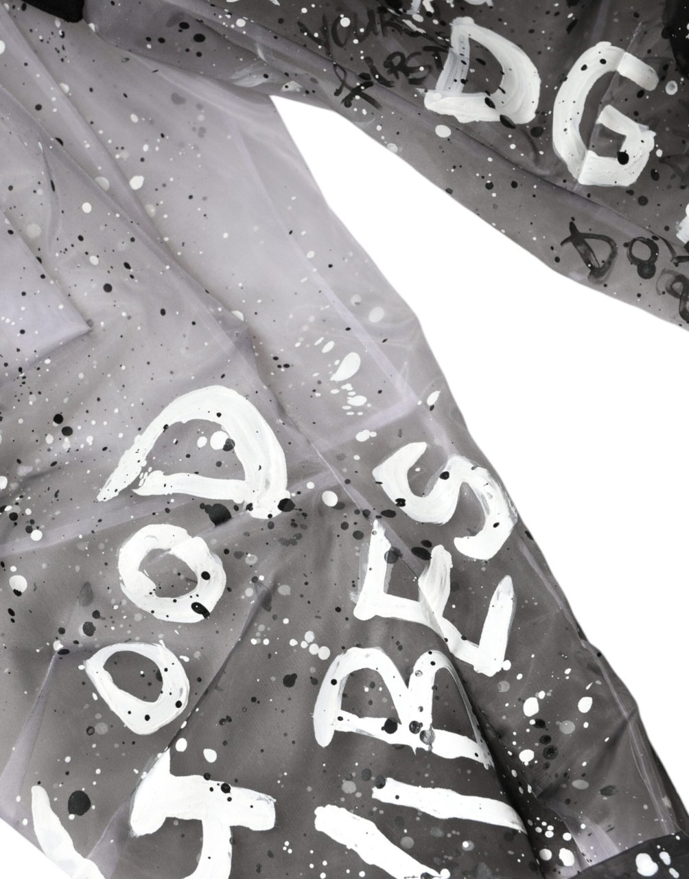 Dolce & Gabbana White See Through Logo Cropped Cargo Pants Wit