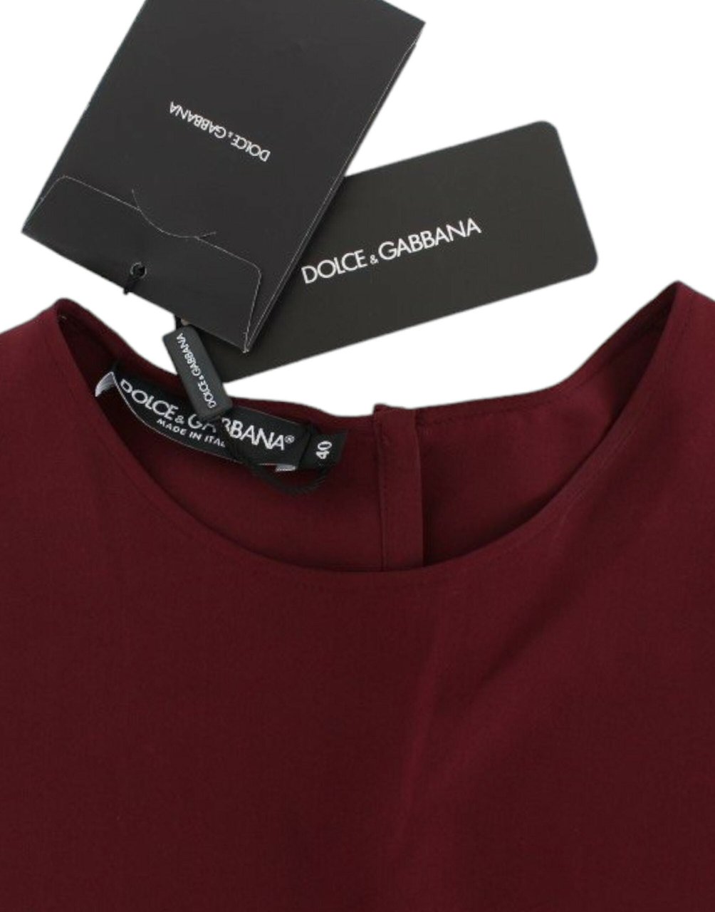 Dolce & Gabbana Red 3/4 sleeve silk blouse Rood