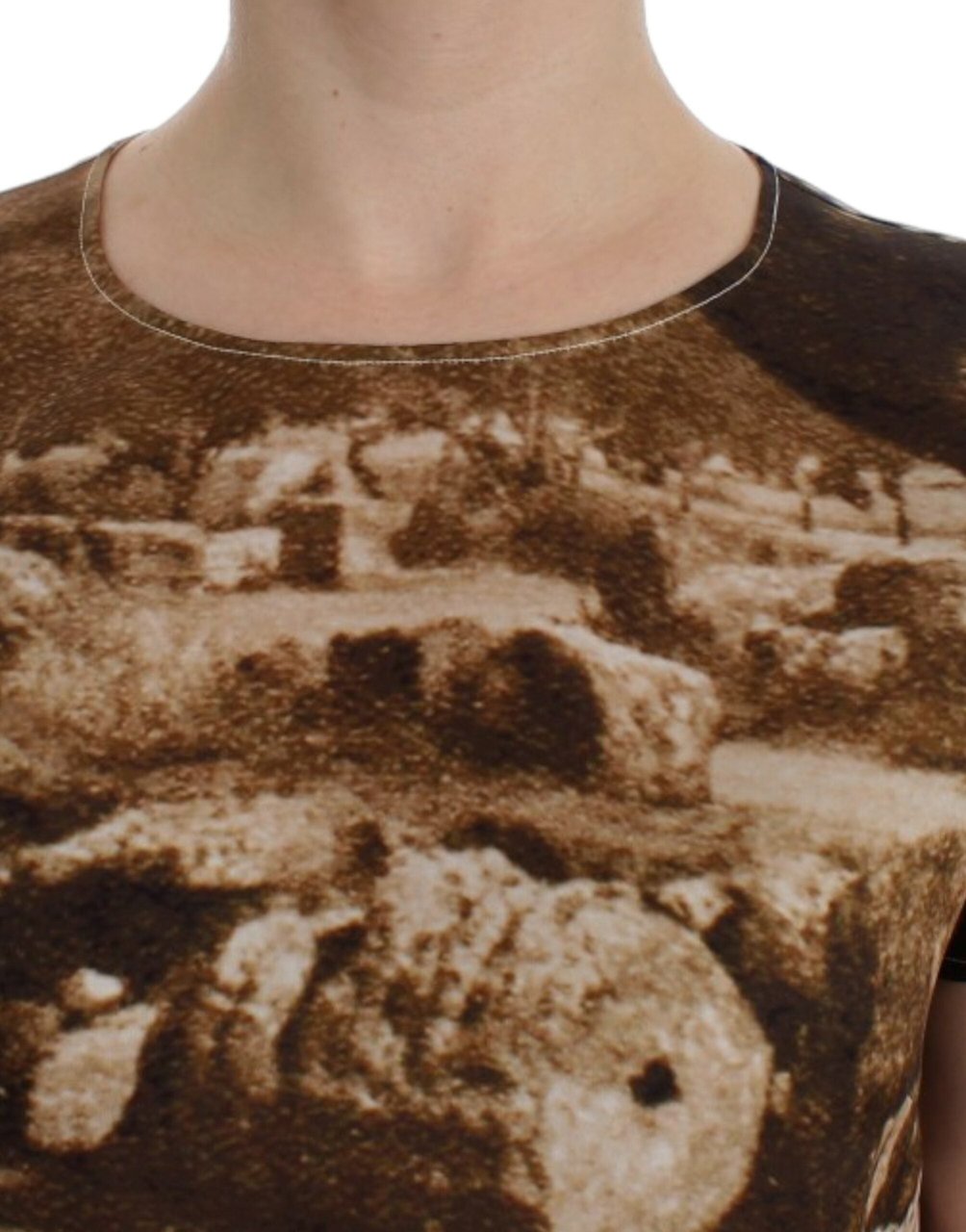 Dolce & Gabbana Brown Taormina silk blouse Bruin