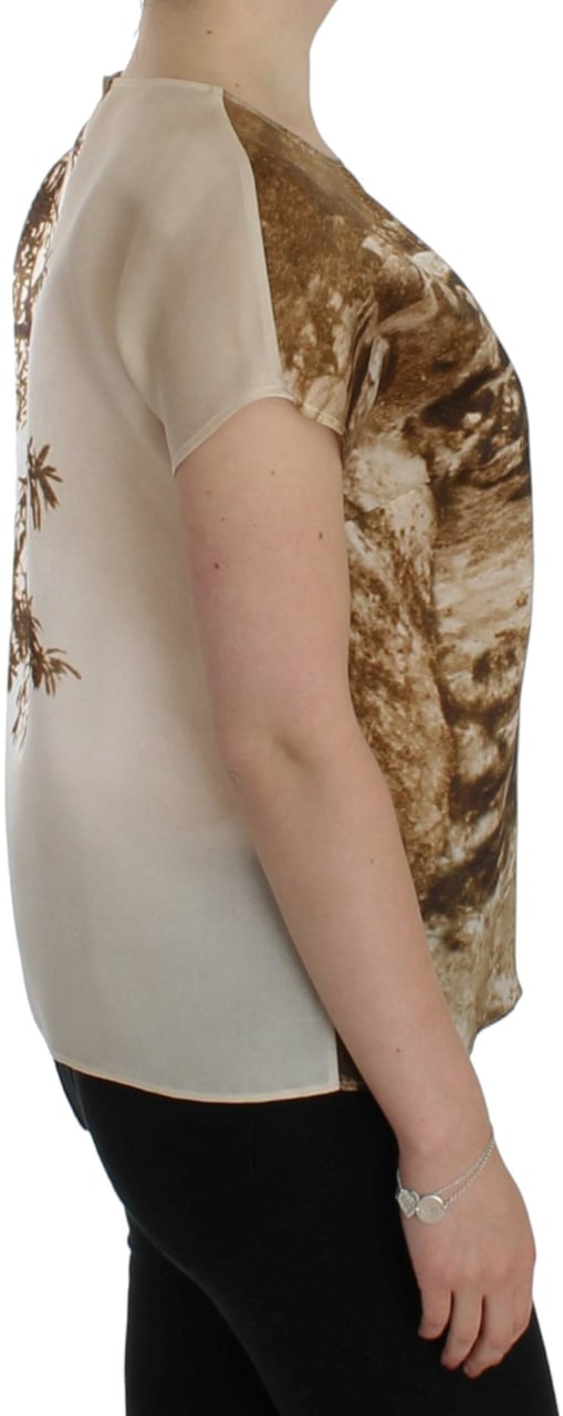 Dolce & Gabbana Brown Taormina silk blouse Bruin