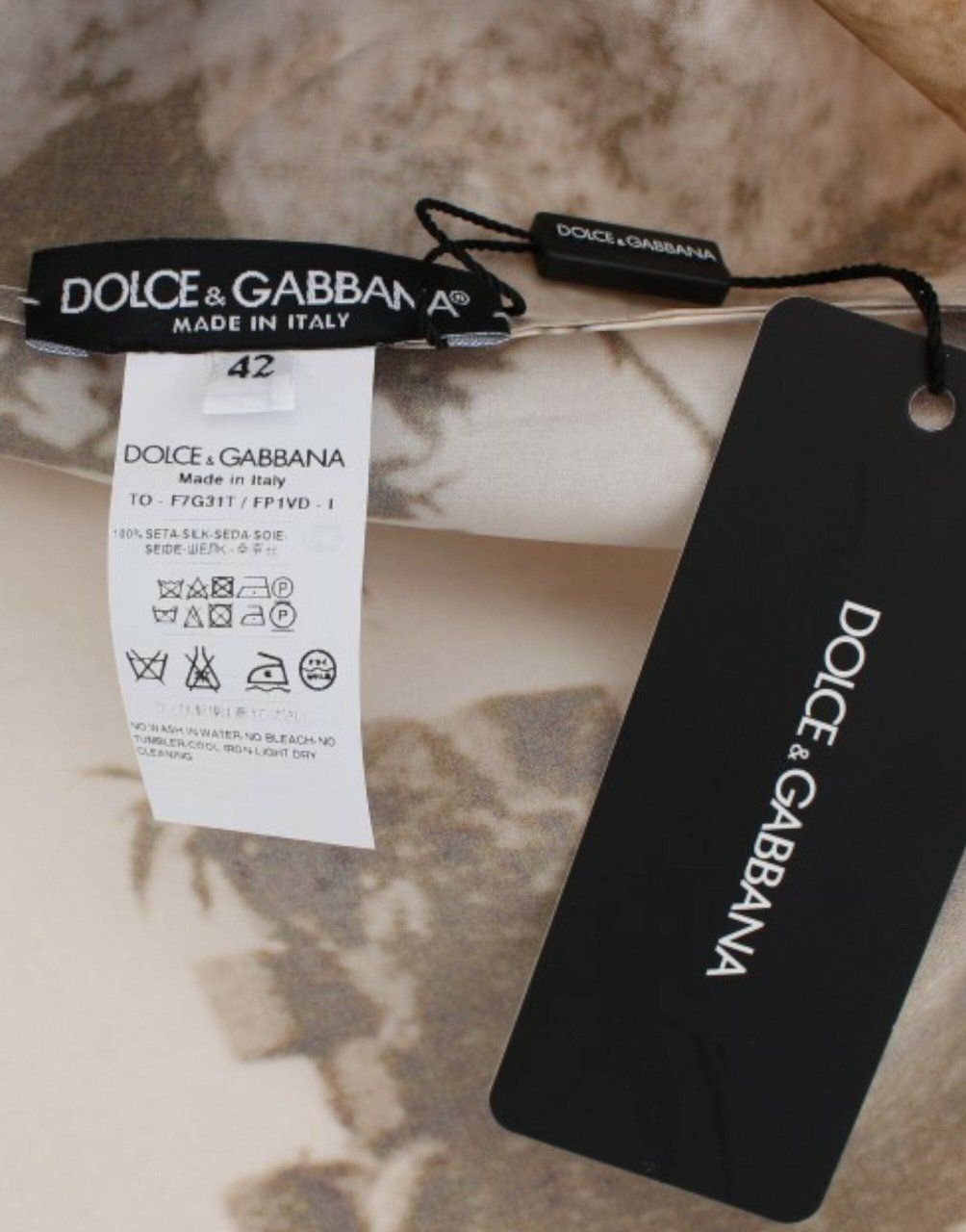 Dolce & Gabbana Brown Taormina silk blouse Bruin