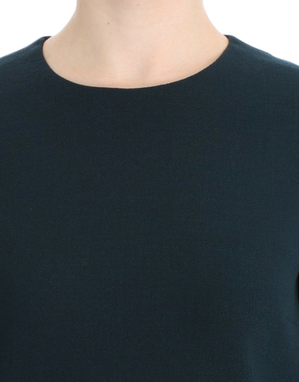 Dolce & Gabbana Green 3/4 sleeve wool blouse Groen