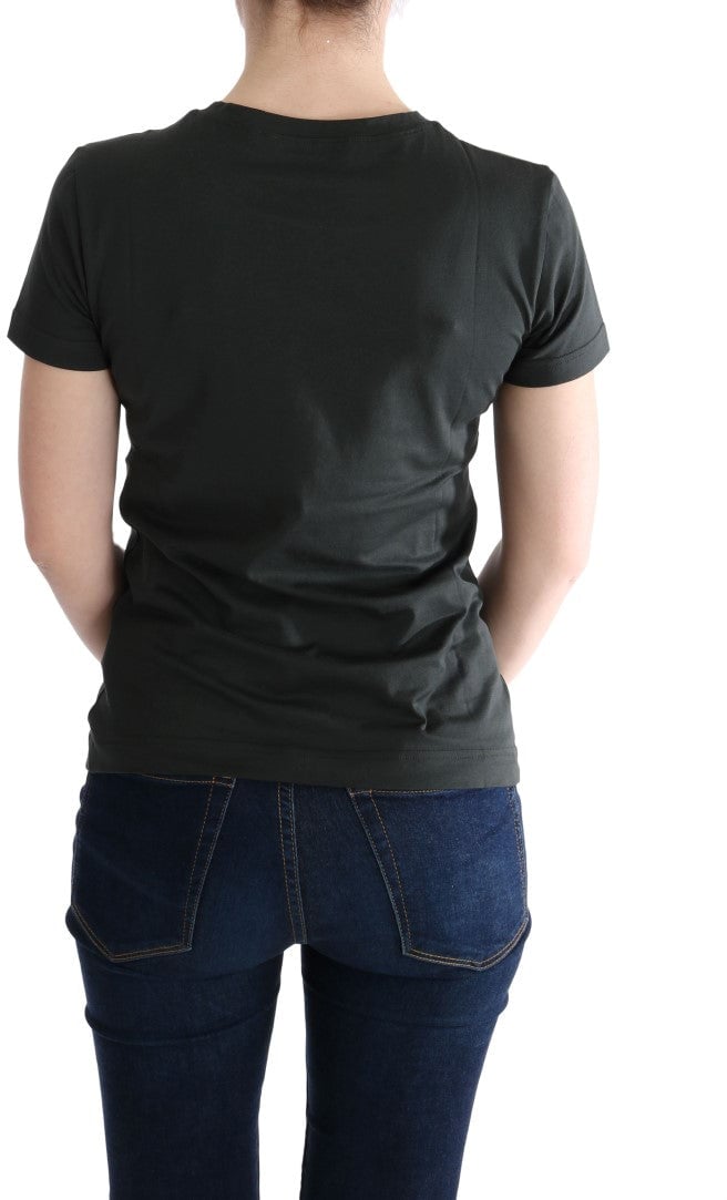 Dolce & Gabbana Green Cotton 2017 Motive T-Shirt Blauw