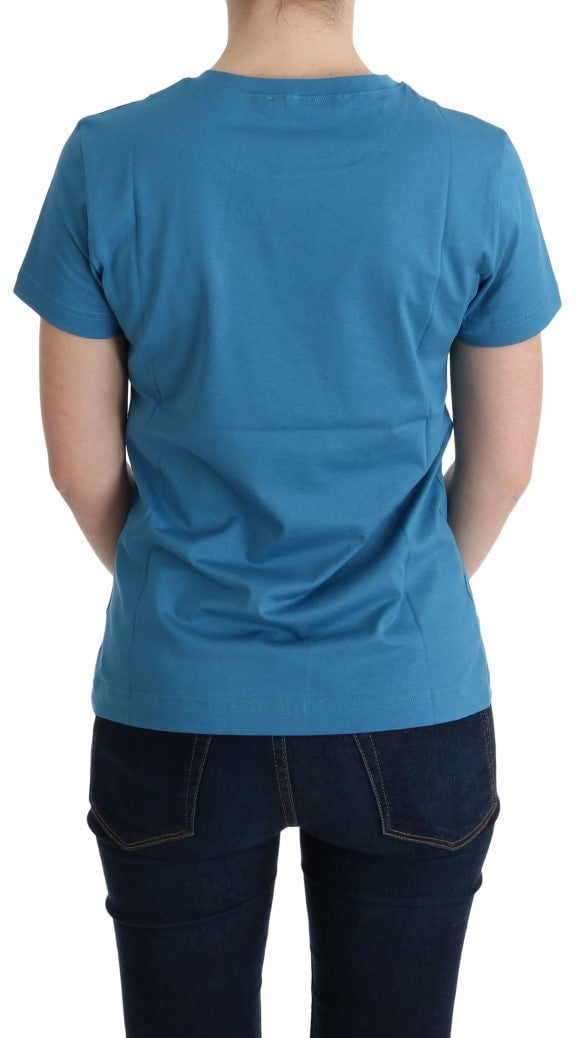 Dolce & Gabbana Blue Cotton 2017 Motive T-Shirt Wit