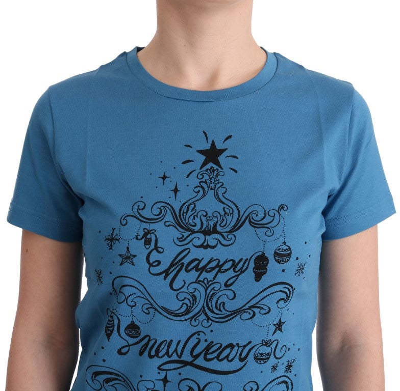 Dolce & Gabbana Blue Cotton 2017 Motive T-Shirt Wit