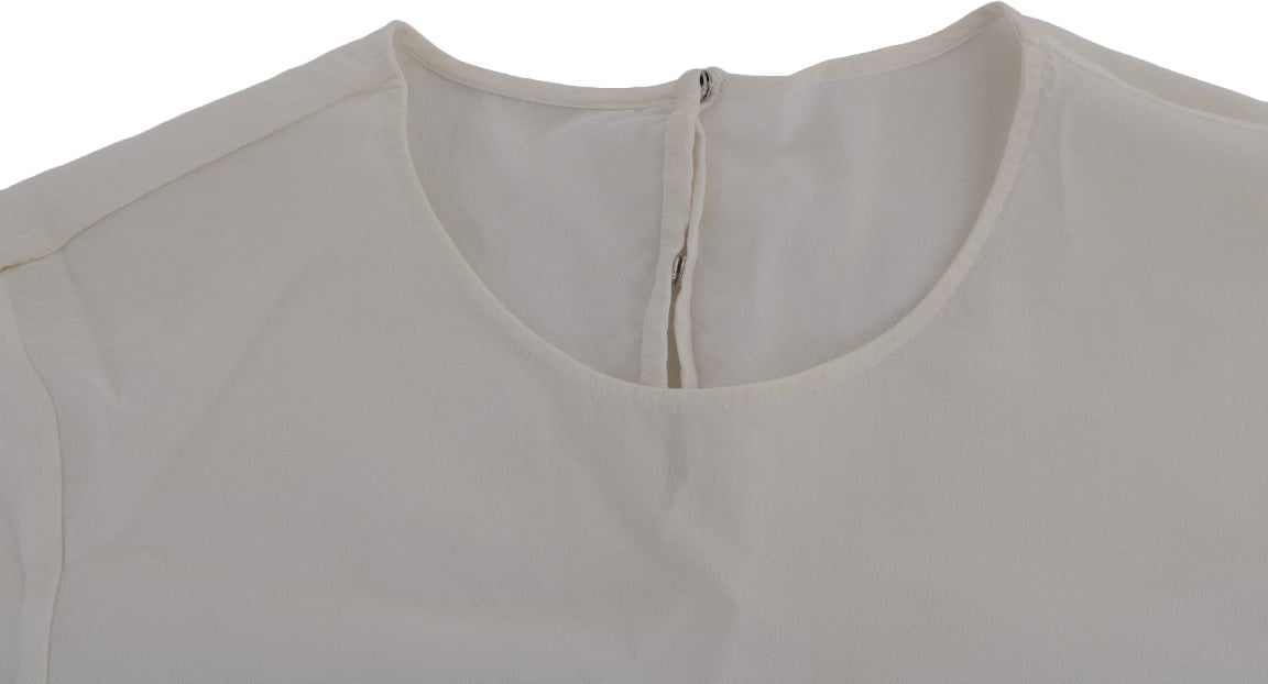 Dolce & Gabbana White Silk ITALIA IS LOVE Blouse T-shirt Rood