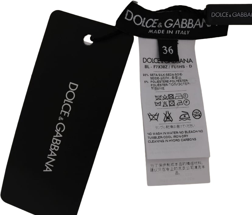 Dolce & Gabbana White Silk ITALIA IS LOVE Blouse T-shirt Rood