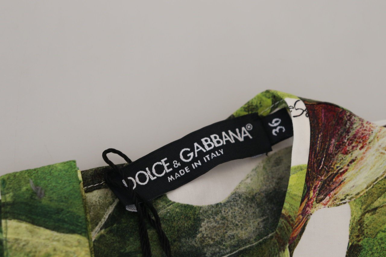 Dolce & Gabbana Crew-neck Cotton Top Blouse Fruit T-shirt Zwart