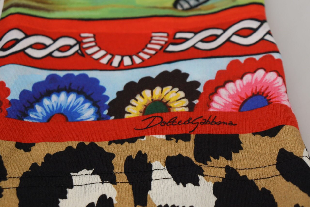Dolce & Gabbana Multicolor Printed Women Exclusive Shirt Top Divers