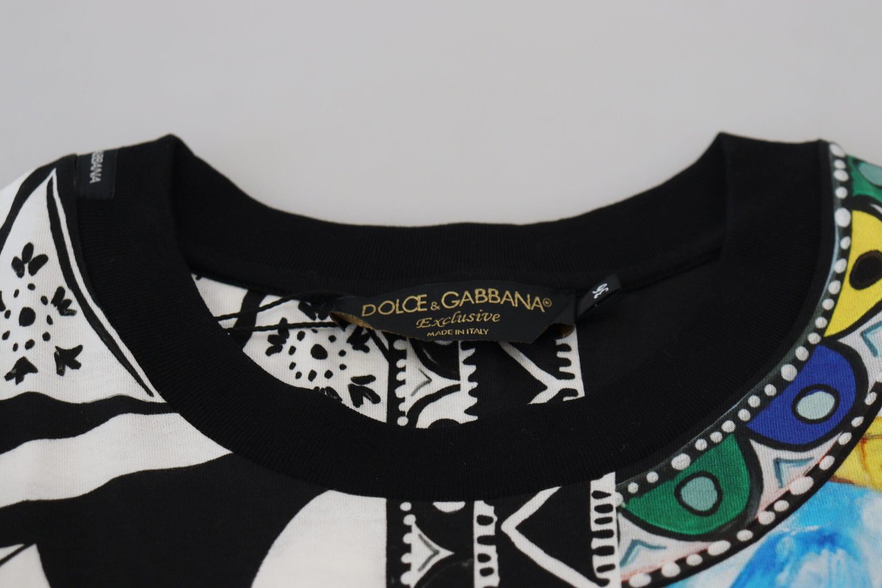 Dolce & Gabbana Multicolor Printed Women Exclusive Shirt Top Divers