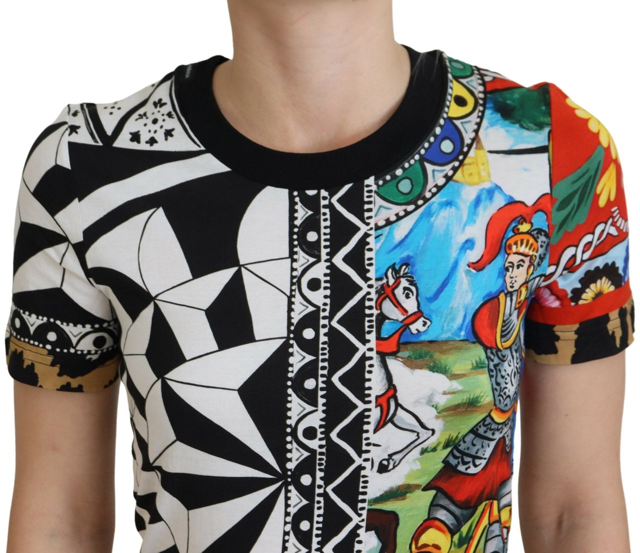 Dolce & Gabbana Multicolor Printed Women Exclusive Shirt Top Divers