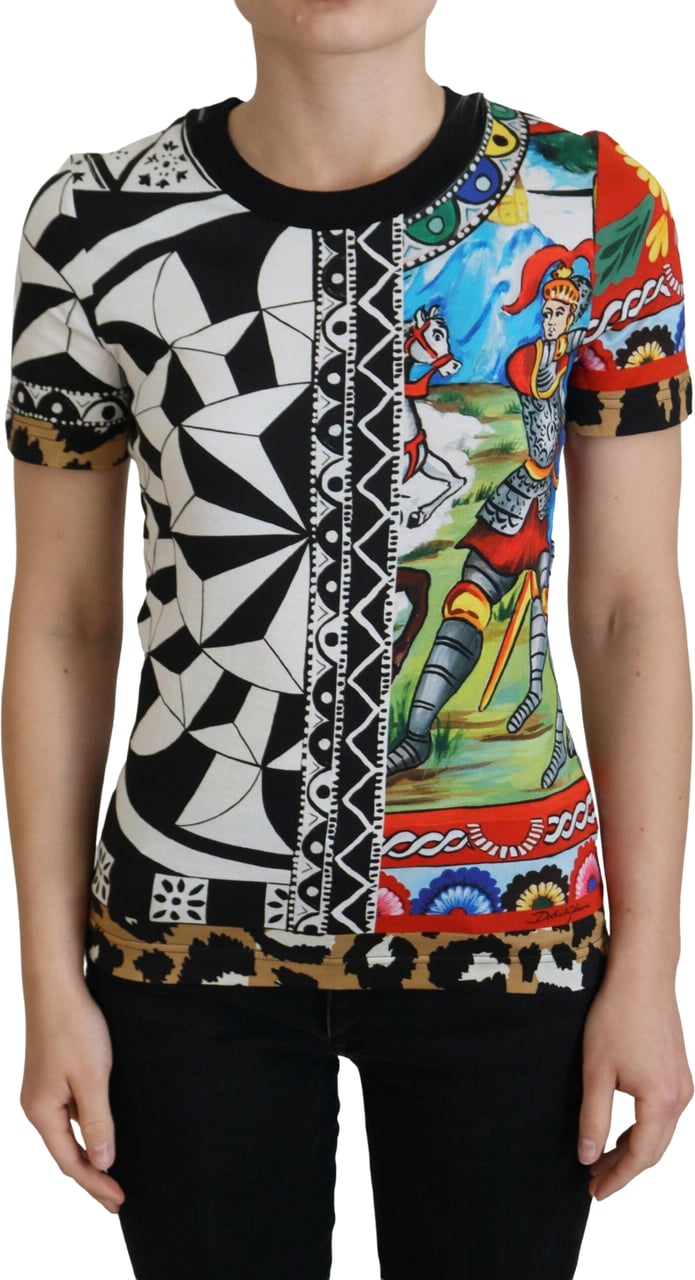 Dolce & Gabbana Multicolor Printed Women Exclusive Shirt Top Divers