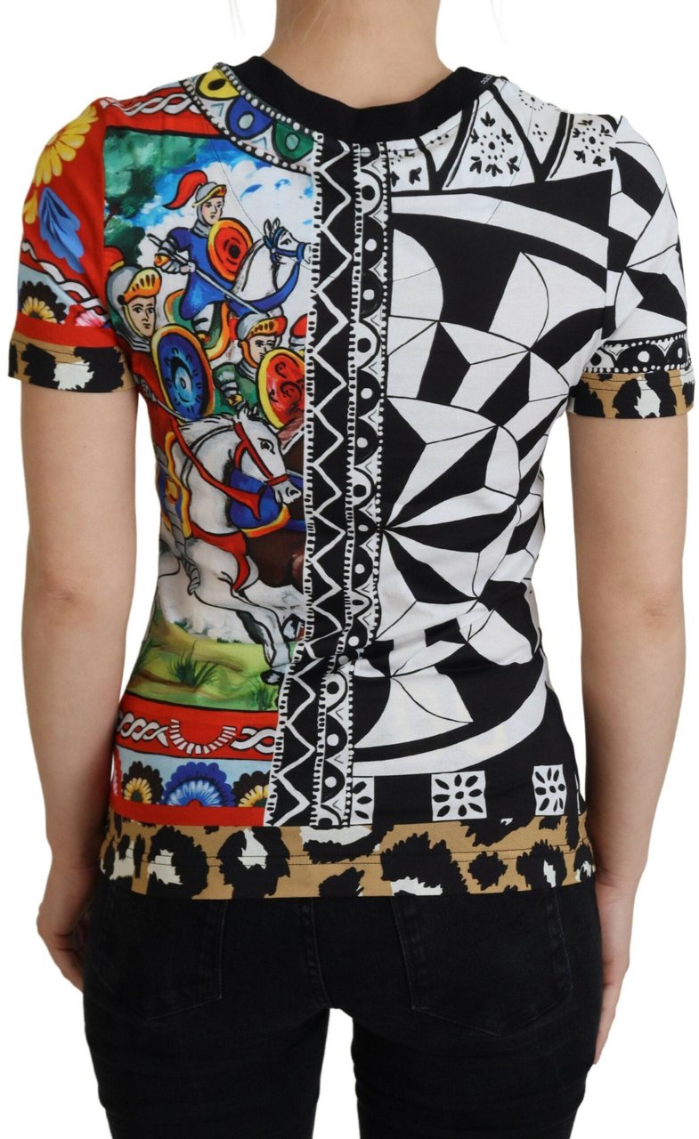 Dolce & Gabbana Multicolor Printed Women Exclusive Shirt Top Divers