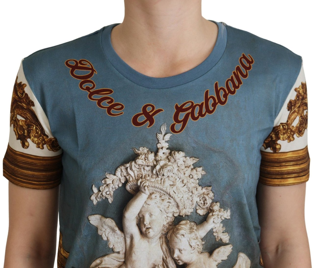 Dolce & Gabbana Multicolor DG Logo Angel Printed Shirt Top Divers